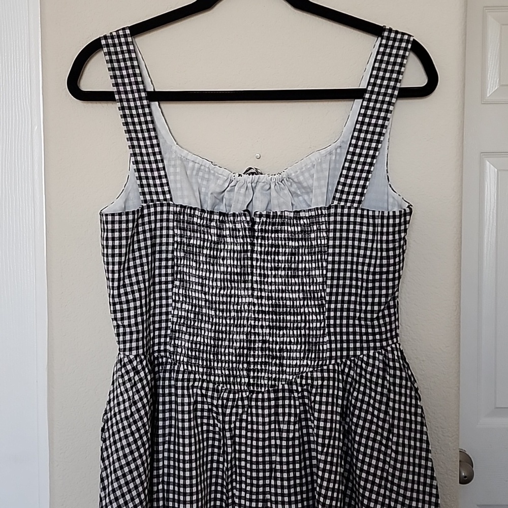 NWT Avaire Collective Black And White Gingham Summer Maxi Dress L - Picture 3 of 7